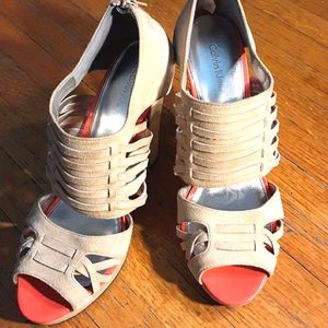 CALVIN KLEIN suede heels